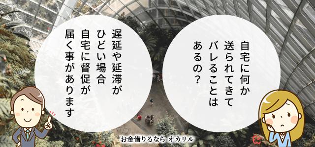 延滞の督促が自宅に郵送されてばれる