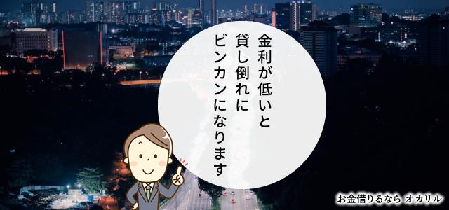 金利は利息と貸し倒れ率とのバランスで決まる
